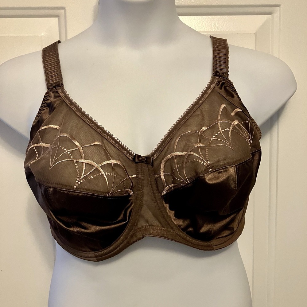 Elomi Cate Sz 40H Underwired Full Cup Banded Bra Cafe Brown